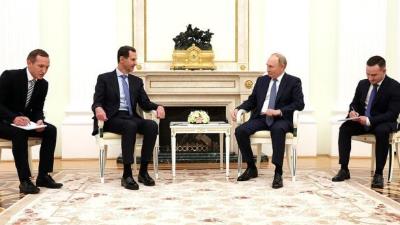 الرئیس الأسد یجری زیارة عمل إلى روسیا ویلتقی الرئیس بوتین